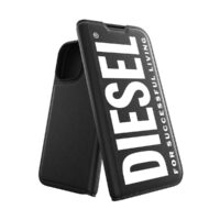 【取扱終了製品】DIESEL Booklet iPhone 14 Pro Max Black/White〔ディーゼル〕