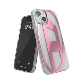 DIESEL Oval D Clear iPhone 15 Pink Metallic〔ディーゼル〕