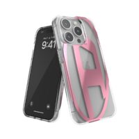 DIESEL Oval D Clear iPhone 15 Pro Pink Metallic〔ディーゼル〕