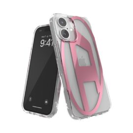 DIESEL Oval D Mirror Clear iPhone 16 Clear/Pink〔ディーゼル〕