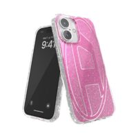 DIESEL Oval D Glitter iPhone 16 Pink〔ディーゼル〕